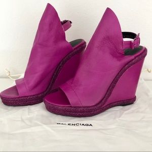 Balenciaga Purple Leather Glove Shoes